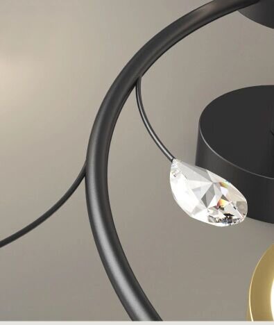 Lustra LED 160W Space Glam Gold 5, LED inclus, 10 surse de iluminare, Lumina: Cald, Natural, Rece